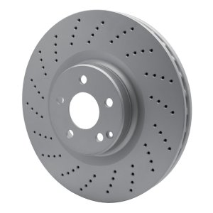 Mercedes-Benz SL65 AMG Brake Rotor (1) - Front - R1 Concepts - GEOSPEC Coated Rotor - Drilled - `03-`16